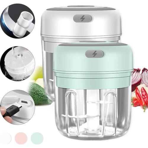 Fresh Chili USB Garlic Crusher Electric Garlic Masher Sturdy USB Charging Shredder Cutter Durable Vegetable Meat Grinder