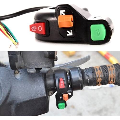 JETTING High Quality Universal 3 in1 Motorcycle Bike Signals On/Off Light ATV 7/8" Switch Horn