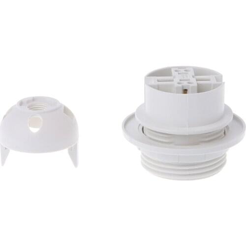 L9BE E27 Lamp Bulb Holder Edison Screw Cap Socket White/Black Pendant Ceiling Light