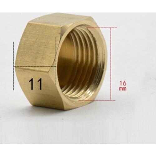 3/8" BSP Female Pipe Hex Head Brass End Cap Plug Fitting Coupler Connector Water Gas Oil