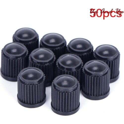 Motorcycle Auto Wheel Tyre Valve Stem Caps Dust Cover Lid Black Plastic Truck Car Tire Air Wheel Valve Stem Cap 50Pcs/lot