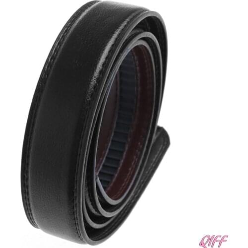 Mens Faux Leather Automatic Business Belt Replacing Waistband Without Buckle
