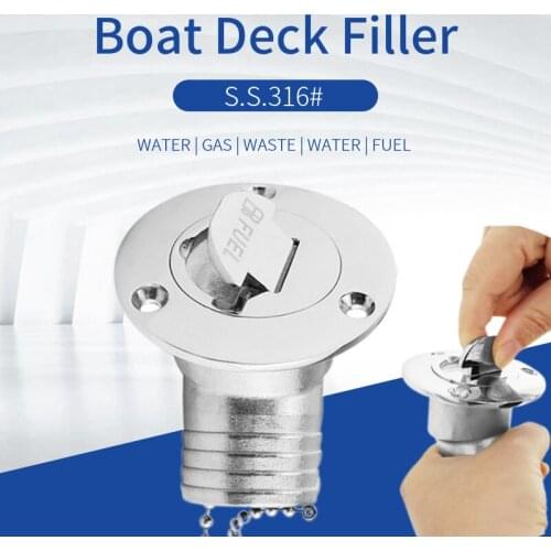 Stainless Steel Deck Water Boat Deck Filler With Keys For Marine Truck