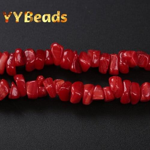 Irregular Natural Dark Red Gravel Stone Shell Beads Chips Spacer Loose Charm Beads Freshwater Shell For Jewelry Making Bracelets