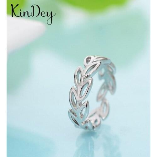 2021 New Brand Leaf Rings For Women Wedding Engagement Charm Knuckle Rings Men Vintage Jewelry Romantic Party Gift