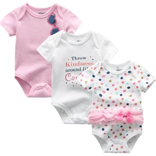 Girls Baby Clothing Cotton Unisex Baby Girl Clothes Cotton Unicorn Newborn Short Sleeve Bodysuit Baby Boy Clothes Roupas de bebe
