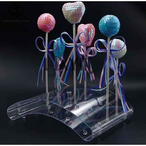 Lollipop Stand Kitchen Base Shelf Rectangular Decoration Display Holder Hole Cake Party Acrylic Wedding Dessert Tool DIY