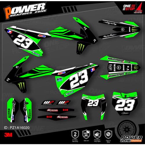 PowerZone Custom Team Graphics Backgrounds Decals 3M Stickers Kit For KTM SX SXF MX 16-18 EXC XCW Enduro 17-19 125 to 500cc 20