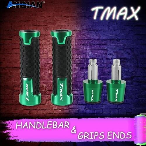 LOGO whit "TMAX" For YAMAHA TMAX 500 530 560 SX DX ALL YEAR Motorcycle CNC Handlebar Grips and Handlebar Grips ends Accessories