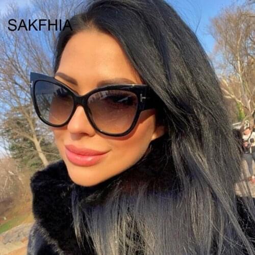 Vintage Designer Big Frame Sunglasses Women Luxury Brand Sun Glasses For Female Fashion Cat Eye Gradient Shades Oculos De Sol