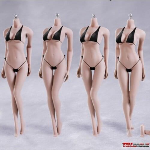 12IN TBLeague Phicen S02A S06B S09C S12D Super-Flexible Seamless Body With Stainless Steel Skeleton In Middle Breast Size 1/6