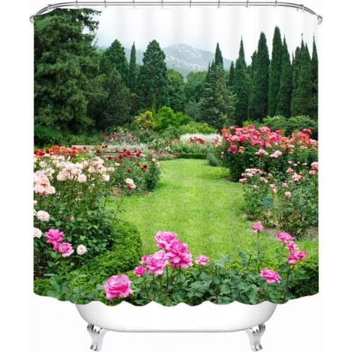 3D Print Waterproof Beautiful Scenery Shower Curtains Bath Products Bathroom Decor with Hooks