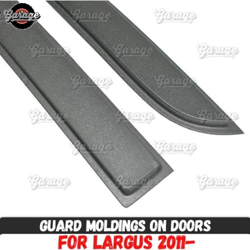 Guard moldings for Lada Largus 2011-2019 on rear doors ABS plastic accessories protective plates scratches car styling tuning