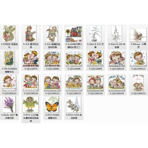 Magazine-Christmas Gifts cross stitch package flower aida 18ct 14ct 11ct cross stitch kits cloth people kit embroidery