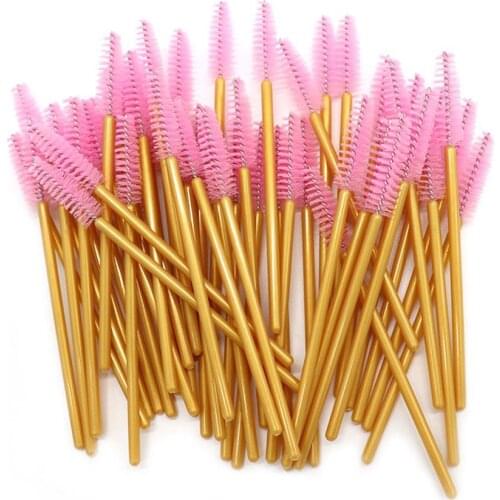 100Pcs Disposable Eyelashes Brush Eyebrow Brush Mascara Wands Applicator Spoolers Makeup Cosmetic Brushes Eyelash Extension
