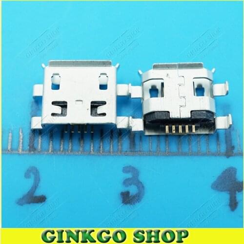 20pcs/lot Micro USB 5Pins 5P Charging Jack Connector Female 4DIP Foot for Repair Tablet PC Mobile Phone