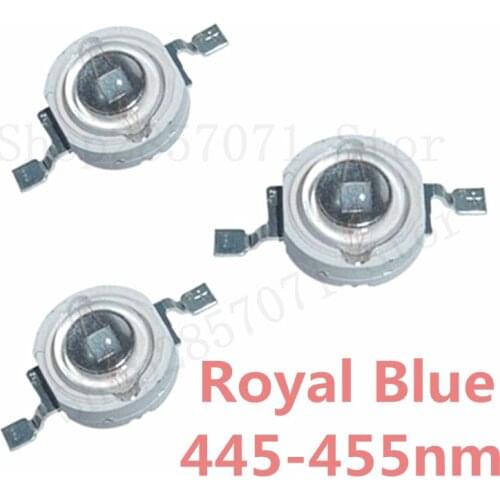 50pcs LED 1w 3w High Power LED Chip, Royal Blue Light Source