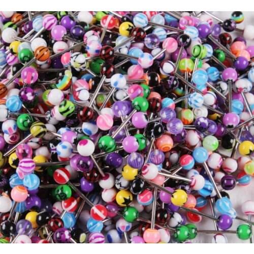 500 MIXED Tongue Ring Tounge Different BARBELL BAR BODY JEWELRY PIERCING