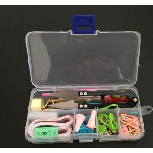 60% Dropshipping!!Storage box knitting tools crochet kit accessories with suitcase tailor