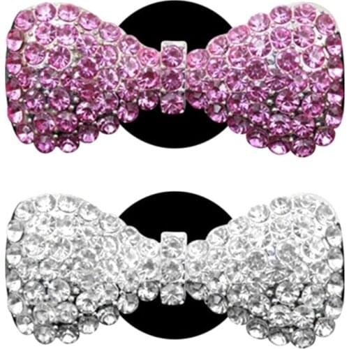 Crystal Bow Air Vent Clip Automotive Fragrance Diffuser Car Interior Decorations Excellent Gifts for Driver J60F