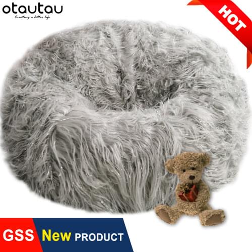 Big Fluffy Long Velvet Bean Bag Cover Beanbag Sofa Chair Pouf Ottoman Comfy Puff Relax Lounge Furniture Seat Bed Futon Otautau