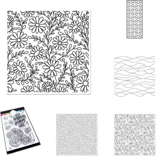 Flower Small Daisy Wavy Line Metal Cutting Dies & Stamps Scrapbook Dariy Decoration Stencil Embossing Template DIY Greeting Card