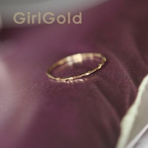 14k Solid Gold Ring,thin Ring, Stacking Ring, Dainty Gold Ring, Minimalist, Mid-century Bff Bride
