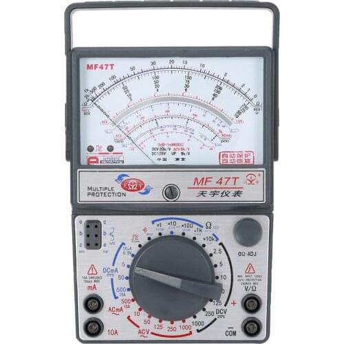 MF-47T Analog Multimeter DC/AC Voltage Current Meter Infrared Detection Handheld hFE Tester Multitester Buzzer Alarm
