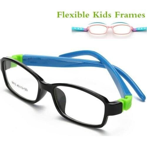 Cute Acetato Rubber Kids Glasses Frame Flexible Spectacles Children Frames Eyewear TR90 Optical Glass 8813 Oculos De Grau