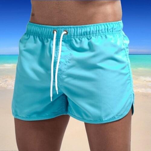 2021 Summer Mens Swimwear Shorts Brand Beachwear Sexy Swim Trunks Men Swimsuit Low Waist Breathable Beach Wear Surf