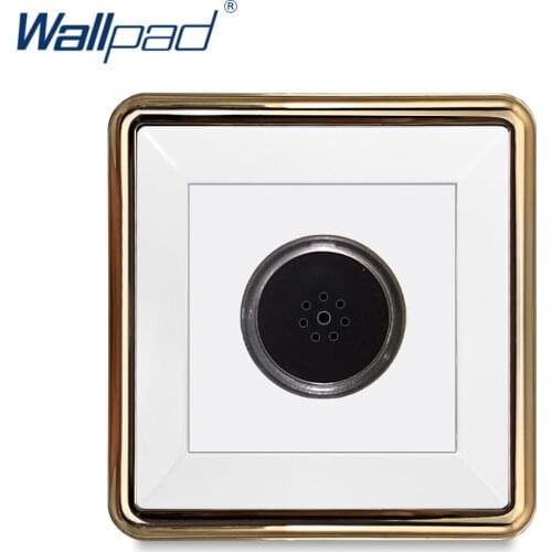 New Arrival Wallpad Sound Control Time Delay Switch Wall Light Switch Gold Panel 100W