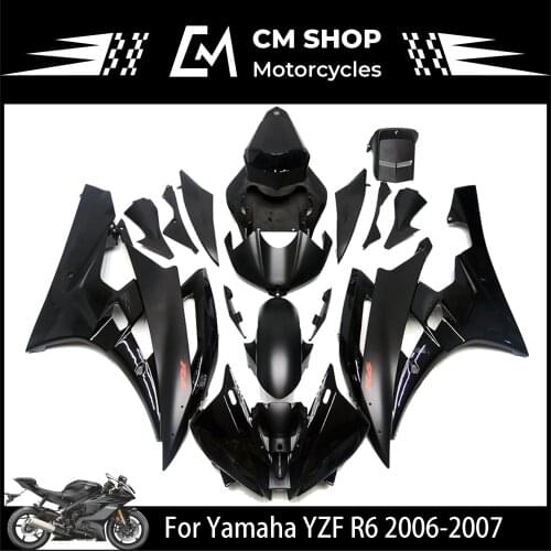 Abs Fairing for Yamaha YZFR6 2006 YZFR6 Fairing 2006-2007 YZF600 R6 Fairing 2007 Black