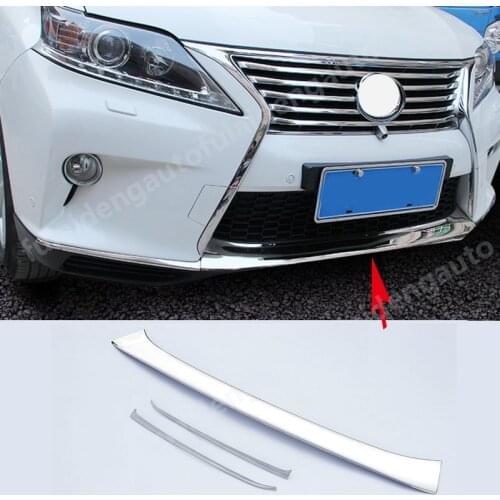 3PCS For LEXUS RX350 RX450 F Sport 2013-2015 Front bumper protection lip Molding Cover trim strips Decor Car Accessories
