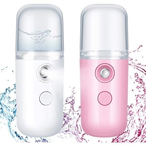 2 Pieces 30ml Portable Mini Face Mist Handy Steamer USB Mist Hand Eyelash Extensions Atomization Machine For Facial Hydrating