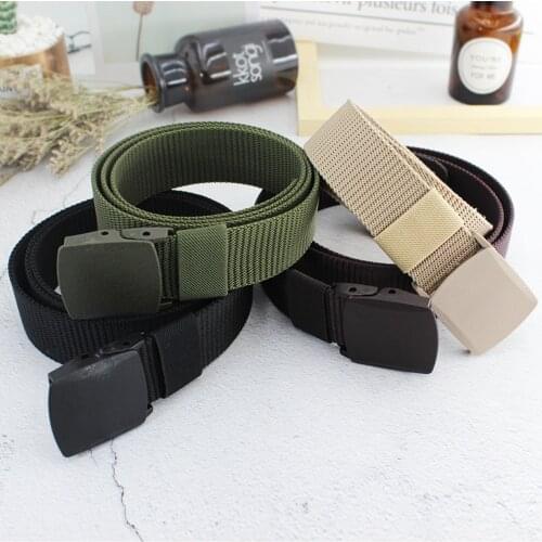 JACNAIP Mens Casual Fashion Tactical Belts Military Quality Alloy Automatic Buckle Youth Students Belt Outdoor Sports Training