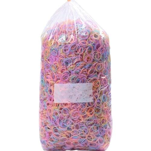 500/1000pcs Girls Candy Color Elastic Hairbands Mini Rubber Bands Headbands Hair Styling Ties Braiding Hairband Hair Accessories