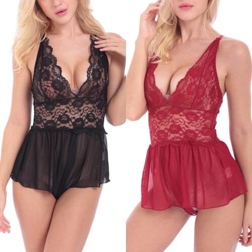 S-XXL Women Exotic Apparel Lingerie Sexy Hot Erotic Costumes Underwear Babydoll Sexy Lingerie Porno Plus Size Sex Dress Pajamas