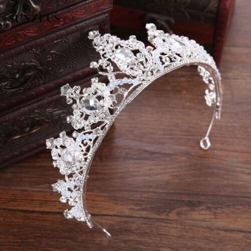 Silver Crystal Bridal Crown Shinny Rhinestones Wedding Tiara 2019 New Arrival Headband Free Shipping SQ0246
