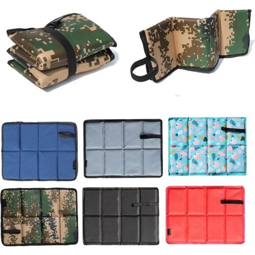 15.35*11.81 Inch Foldable Beach Camping Mat Portable Picnic Mats Waterproof Moisture-proof Sitting Pad Outdoor Folding Cushion