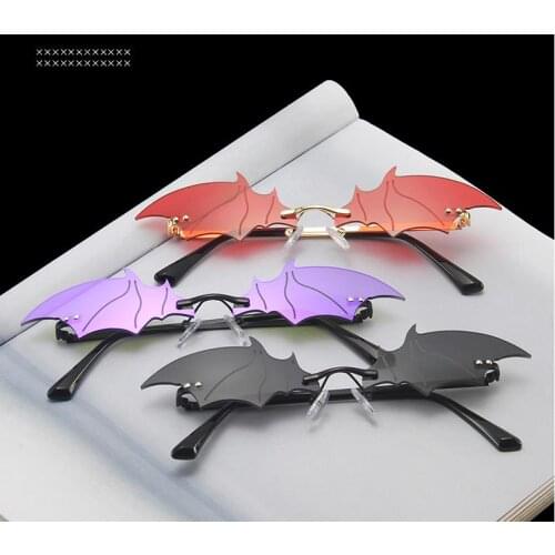 Rimless Punk Sunglasses Women Fashion Unique Flamed Dragon Sun Glasses Men Red Black 2021 Eyeglasses Shades gafas de sol