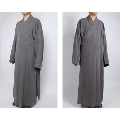 Unisex Summer&Spring high quality linen&cotton zen lay meditation clothing buddha Buddhist shaolin monk suits robe gown uniforms