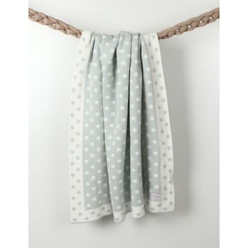 Knit Baby Blanket Blue