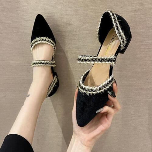 French Niche Hollow Single Shoes Women 2021 Spring and Summer New Hit Color Hepburn Style All-match Baotou Womens Shoes