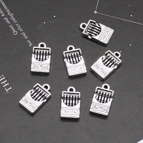10PCS Retro Antique Silver Cigarette Case Pendant Pendant DIY Handmade Jewelry Accessories