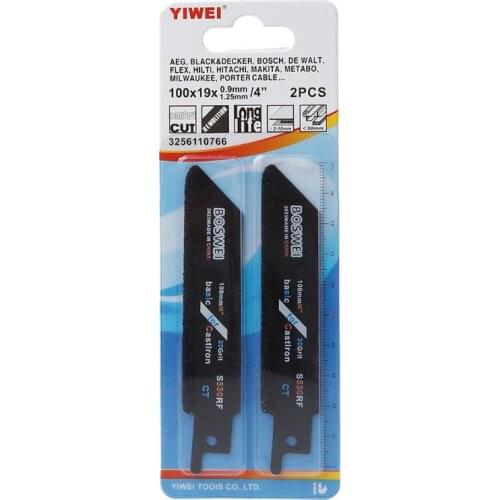 2pcs 100mm 150mm 225mm 4'' 6'' 9'' Carbide Reciprocating Saw Blade For Cutting Ceramic Cast Iron S530RF S1130RF S930RFCT