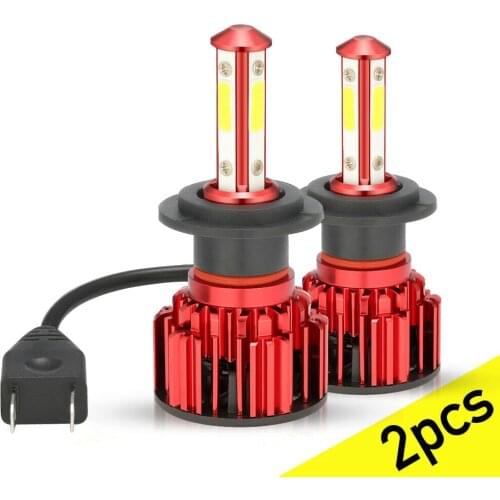 2PCS New 4side Super Bright LED Car Headlight H7 H8 H9 H11 9005 9006 HB3 HB4 100W 20000LM Bulb Auto Headlamp Fog Light 12V 24V