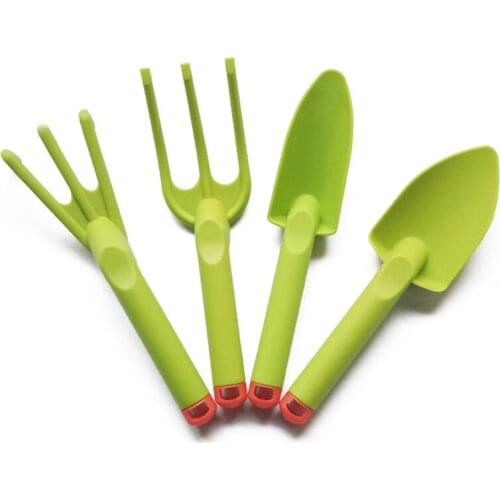 4 pcs/set Gardening tool set combination flower planting shovel garden plastic handle four-piece flower shovel