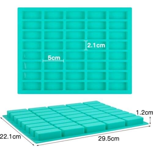 40 Cavity Rectangle Soap Bar Mold Silicone Mold For DIY Home Soap Making Small Soap Molds0521