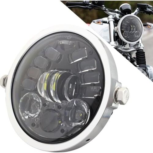 5-3/4" Round Headlamp For Harley Dyna Sportster 1200 883 Parts Turn Signal Light Motor 5.75 Inch Headlight Trim Ring Accessoris