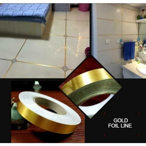 50Meters/roll Ceramic Tile Mildewproof Gap Tape Self-adhesive DIY Beauty Seam Home Bedroom Bathroom Wall Floor Gap Line Stickers